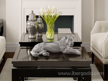 Figura Leona Pequeña Plata