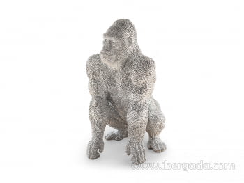 Figura Gorila Grande Plata - 2