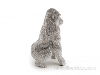 Figura Gorila Grande Plata - 4