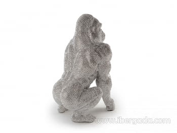 Figura Gorila Grande Plata - 5