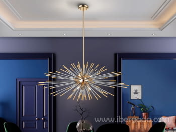 Lampara Evasion 9L Oro Dimable con Mando (100x100)-1