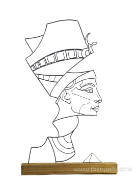 Escultura Nefertiti (40x10x84)