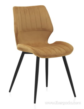 Silla Terciopelo Mostaza/Negra