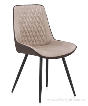 Silla Bicolor Marrón/Beige