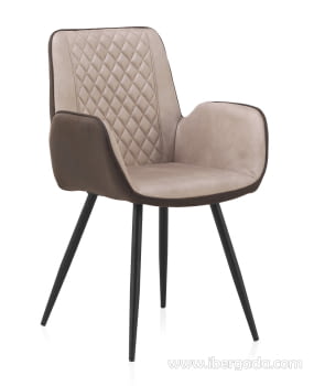 Sillón Bicolor Marrón/Beige