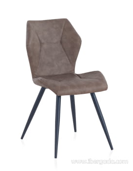 Silla Similpiel Taupe/Negro