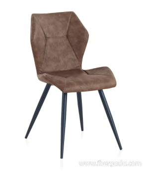 Silla Similpiel Marrón/Negro