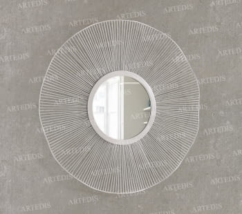 Espejo Redondo Celeste Plata (85x85)