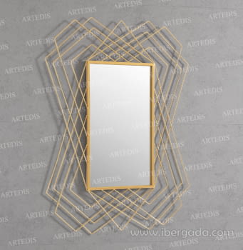 Espejo Rectangular Dione Dorado (110x80)