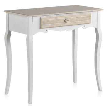 Consola Blanco/Crema 1 Cajón (80x40x78)