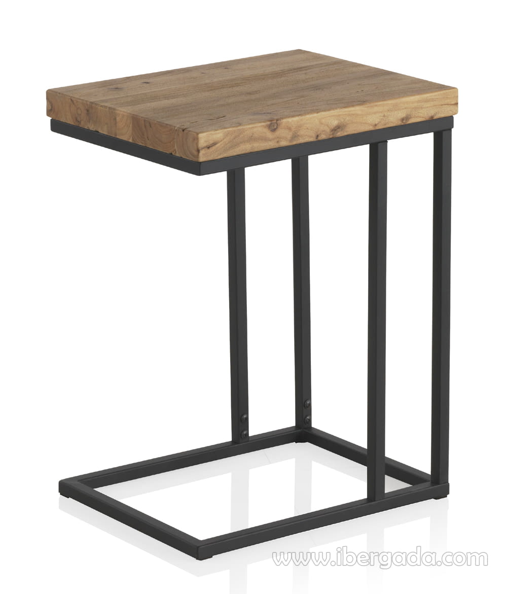 Mesa Auxiliar Madera Olmo Viejo  (46x35x60)-1