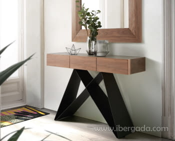 Consola Mumm Nogal/Negro (120x33x80)