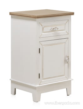 Mesita Brenda Madera 1 Cajón y 1 Puerta  (41x33,5x68,5)