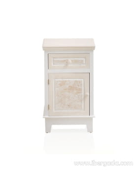 Mesita Brenda Madera 1 Cajón y 1 Puerta  (41x33x69)