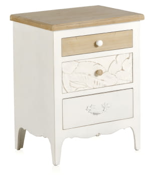Mesita Celia Madera 3 Cajones  (48x35x62)