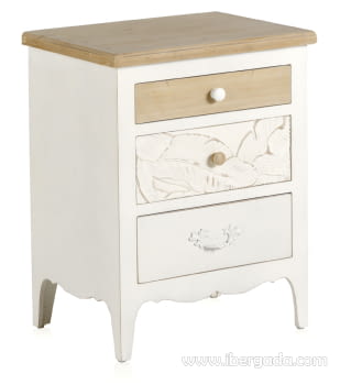 Mesita Celia Madera 3 Cajones  (48x35x62)