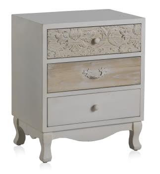 Mesita Sania Madera 3 Cajones  (50x35x60)