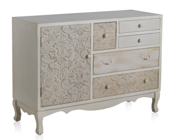 Aparador Sania Madera 5 Cajones y 1 Puerta  (108x40x77,5)