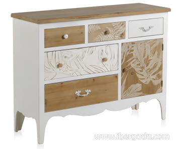 Aparador Celia Madera 5 Cajones y 1 Puerta (107x35x81)