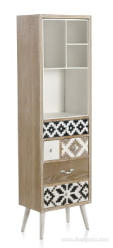 Estanteria Carlton Madera Natural 5 Cajones 4 Huecos (48x30,5x165)