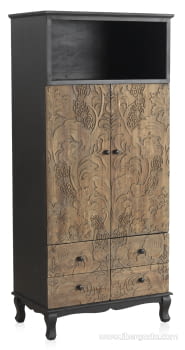 Armario Frania Madera 2 Cajones 1 Hueco 2 Puertas (75x45x165)