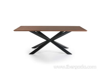 Mesa de Comedor Toulouse Nogal/Negro (200x100)