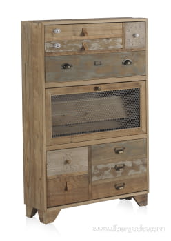 Zapatero Barnaby Madera Natural 3 Puertas  (80x25x128)
