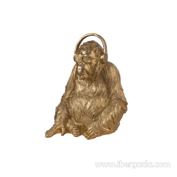 Figura Orangutan Music Oro - 5