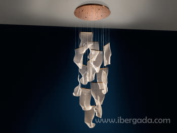 Lampara Velos Oro Rosa 14L (70x70)