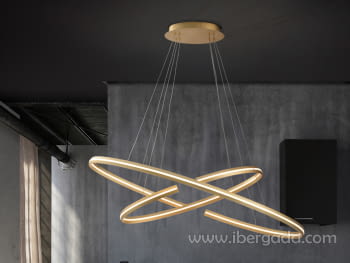 Lampara Elipse Oro Grande Dimmable (120x60)