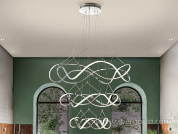 Lampara Molly 3 Aros Cromo Dimmable (110x110)