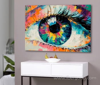 Fotografía Ojo Multicolor (120x80)