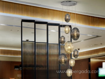 Lampara Ovila Smoke-Coñac 9L Dimable con Mando (86x86)