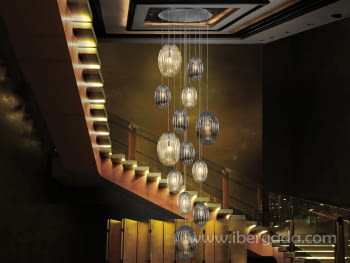 Lampara Ovila Smoke-Coñac 13L Dimable con Mando (96x96)