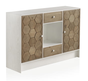 Aparador Magnolia Blanco 2 Puertas 2 Cajones (120x35x80)