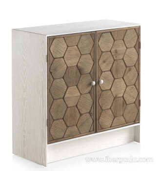 Cómoda Magnolia 2 Puertas Blanca (80x35x80)