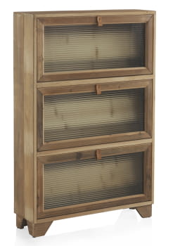 Zapatero Nagano Madera Natural 3 Puertas  (80x25x123)