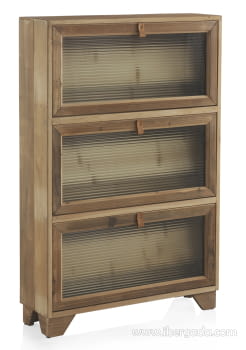 Zapatero Nagano Madera Natural 3 Puertas  (80x25x123)