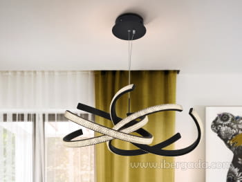 Lampara Ring II Negro (60x60)
