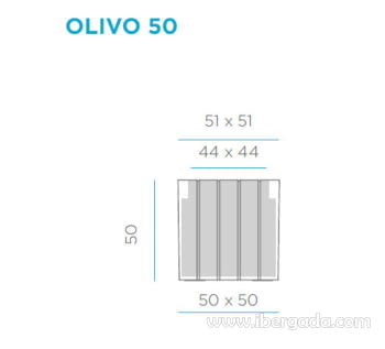 Macetero Olivo 50 Color (50x50x50) - 4
