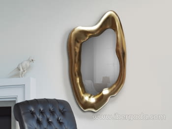 Espejo Caos Pan de Oro (117x68)