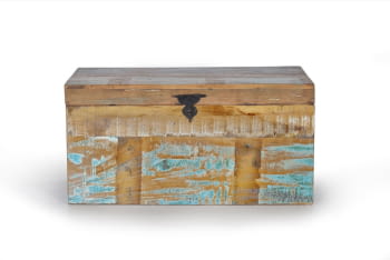 Baúl Madera Reciclada Multicolor (80x40x40)