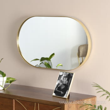 Espejo Ovalado Dorado (72x44)