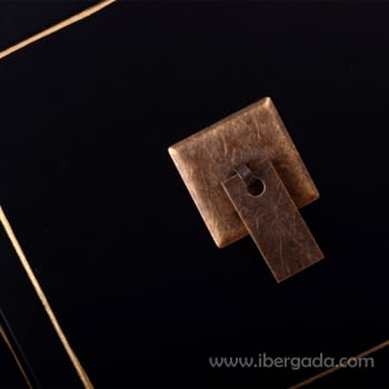 Mueble TV Oriente Negro/Oro 8 cajones 2 puertas (130x24x50) - 2