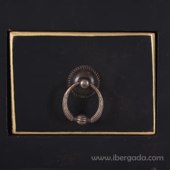 Consola Oriente Negro/Oro 3 cajones 4 puertas (95x26x90) - 4