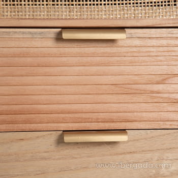 Taquillón Priddy Natural/Ratán 4 cajones 1 puerta (80x40x82)-10