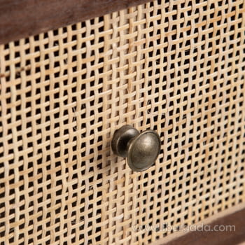 Mueble Recibidor Edda Natural/Ratán 11 cajones (106x33x90)-7