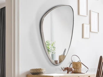 Espejo Orio Triangular Plata (84x55)