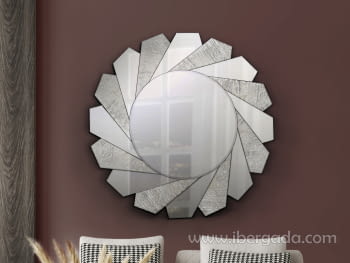 Espejo Flavia Plata (100x100)