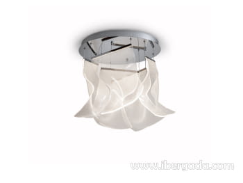 Lámpara Velos II 5L Cromo Dimable con Mando (50x50) - 4